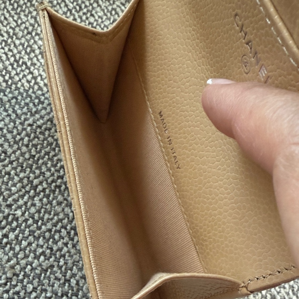 Chanel Tan Quilted Leather Wallet - Picture 5 of 16